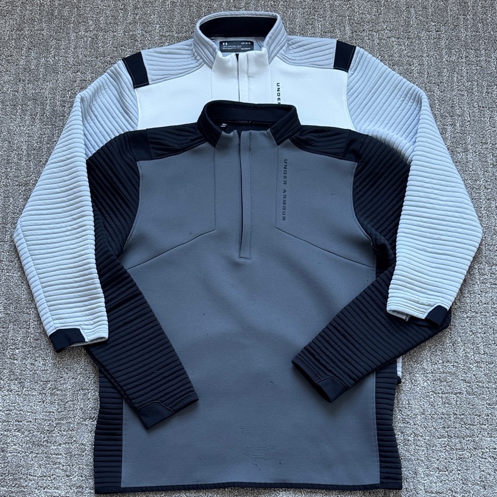 Under Armour Gray & Black Quarter-Zip Pullover (you get both!)
